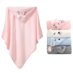Cartoon Animal Bath Towels Soft Newborn Hooded Towel Blanket Toddler Bathrobe Warm Sleeping Swaddle Wrap for Boys Girls - Image 4
