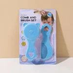 Infant Hairbrush Set with Soft Plastic Long Handle And Bear Design Comfortable Hair Care Tool for Bath Time And Travel - Image 2