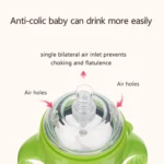 New 0-36 months nano-silicone bottle 240ml 150ml with handle Breastmilk-like design Soft milk pulling - Image 2