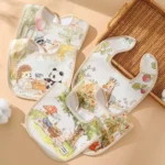 New Cotton Bibs Adjustable Neck Care Burp Clothes Washable Waterproof Eating Protector for Girls Boys