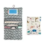 Cartoon Pattern Diapers Storage Pouch Portable Foldable Toiletry Organizers Large Capacity Reusable