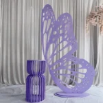 Hot salesButterfly Wedding Shower Backdrops Purple Cake Stands