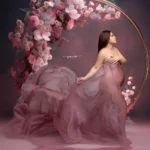 Sexy Transparent Maternity Dress Photoshoot Shower Dresses Photography Pregnant Clothes Babyshower Shooting Clothing - Image 2