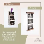 Sonogram Photo Frame | Ultrasound Keepsake for | Ideal Pregnancy Announcement | Magnetic Picture Frame for Refrigerator | W - Image 4