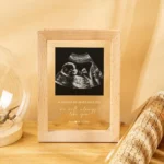 2D Flat Custom Photo Ultrasound Picture LED Acrylic Night Light Wood Photo Frame 21x17cm Bedroom Gift Home Decoration - Image 4